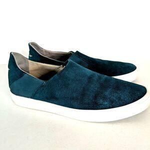 Creative Recreation Deep Teal Green Suede Slip On Sneaker Women Size 9.5
